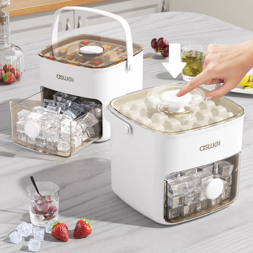 Large Capacity Food-Grade Ice Cube Mold & Ice Storage Maker