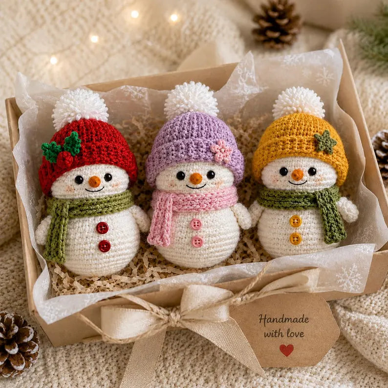 DIY Crochet Snowman Amigurumi Kit