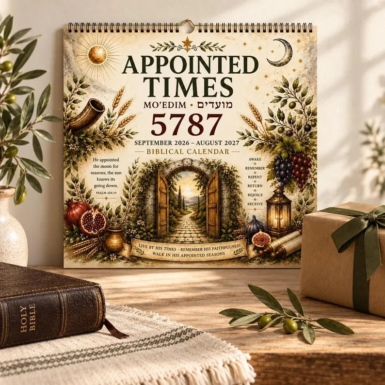 2026–2027 Hebrew Holiday and Shabbat Wall Calendar