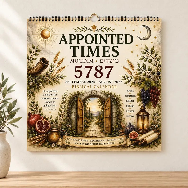 2026–2027 Hebrew Holiday and Shabbat Wall Calendar
