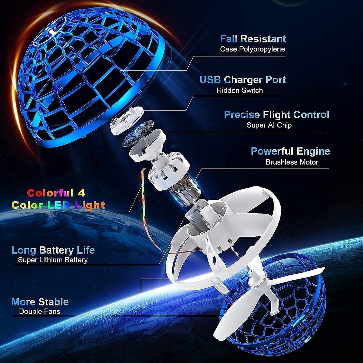 Galaxy Lights Flying Magic Orb-（Buy 1 Get 1 Free）