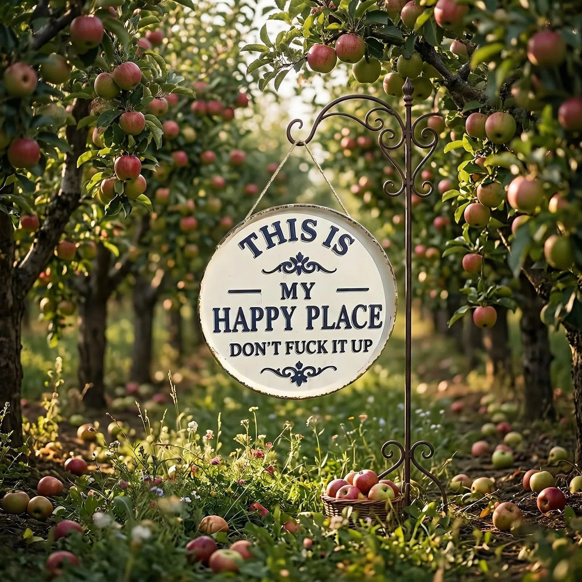 Funny Garden Metal Sign
