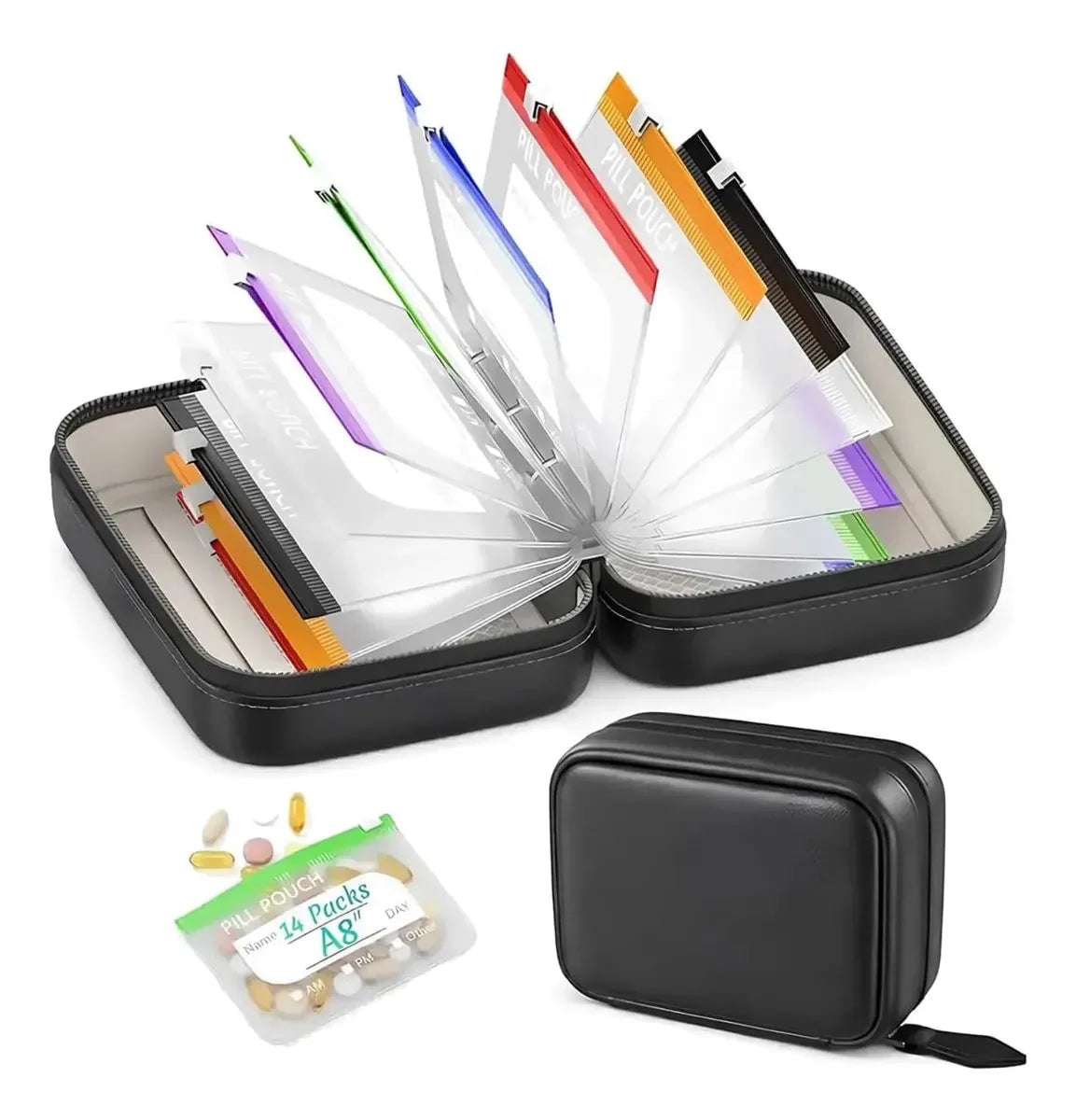 A8 14 Pages Waterproof Pill Box