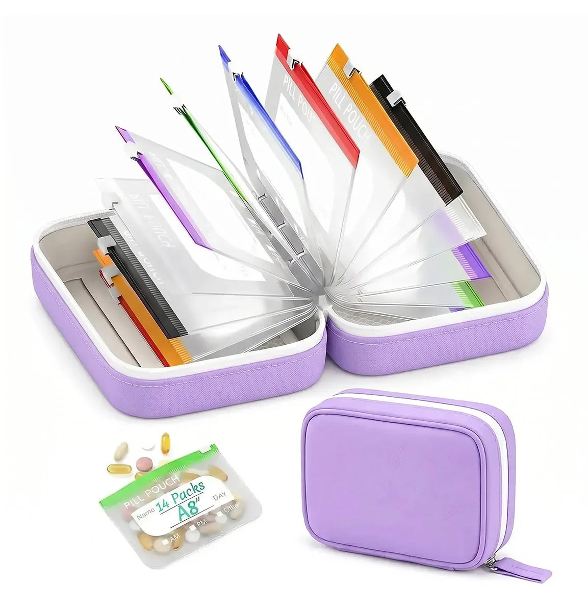 A8 14 Pages Waterproof Pill Box