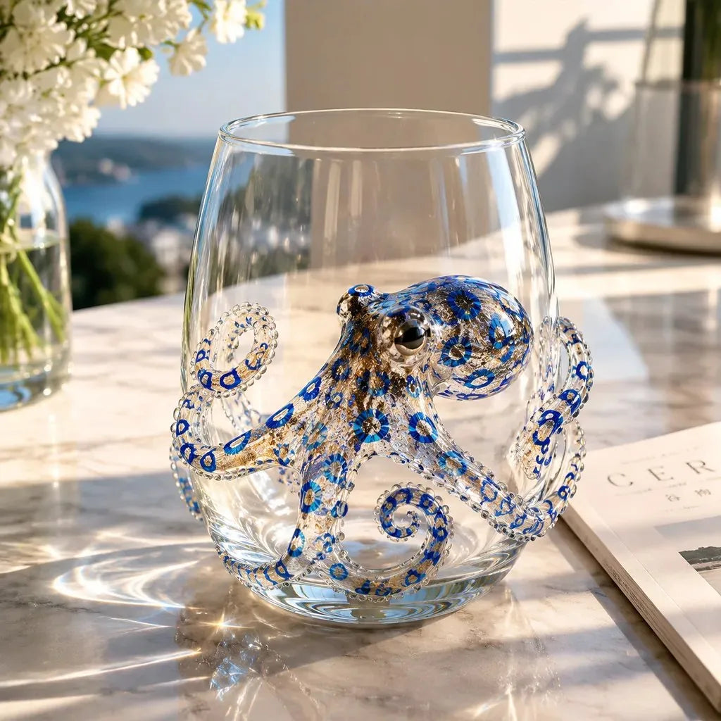 🎁 The Perfect Beach House Gift🌊3D Ocean Animal Artisan Glassware Collection
