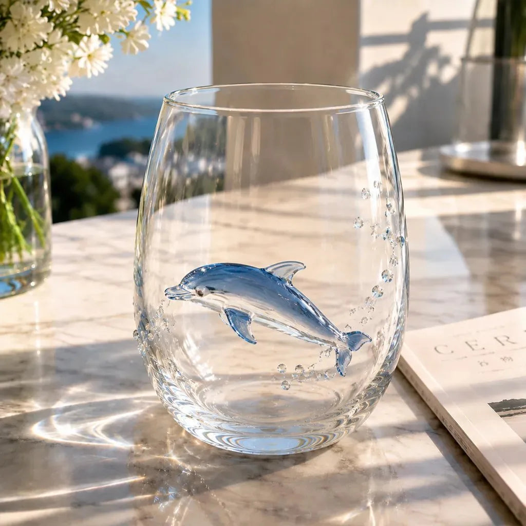 🎁 The Perfect Beach House Gift🌊3D Ocean Animal Artisan Glassware Collection