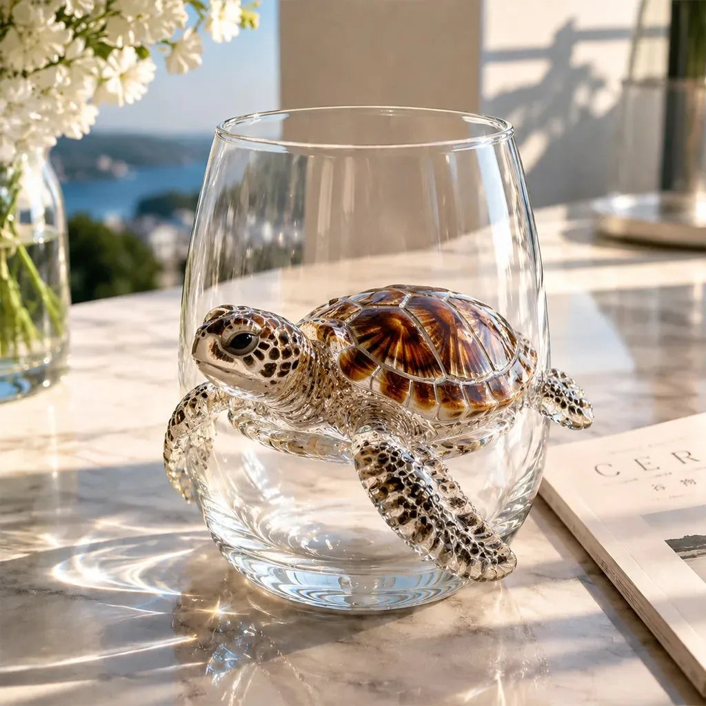 🎁 The Perfect Beach House Gift🌊3D Ocean Animal Artisan Glassware Collection