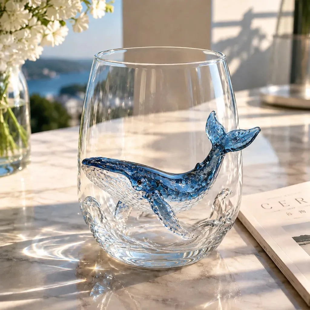 🎁 The Perfect Beach House Gift🌊3D Ocean Animal Artisan Glassware Collection