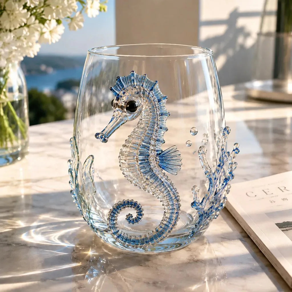 🎁 The Perfect Beach House Gift🌊3D Ocean Animal Artisan Glassware Collection