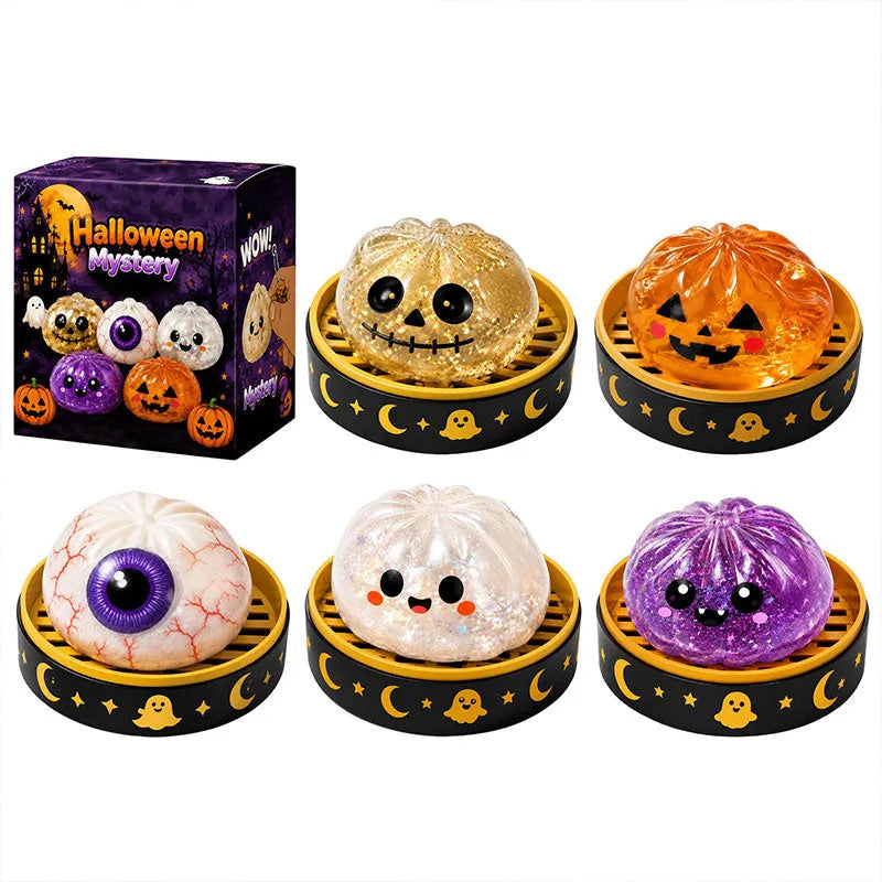 🎃 Halloween Dumpling Squeeze Squishy Toy Blind Boxes