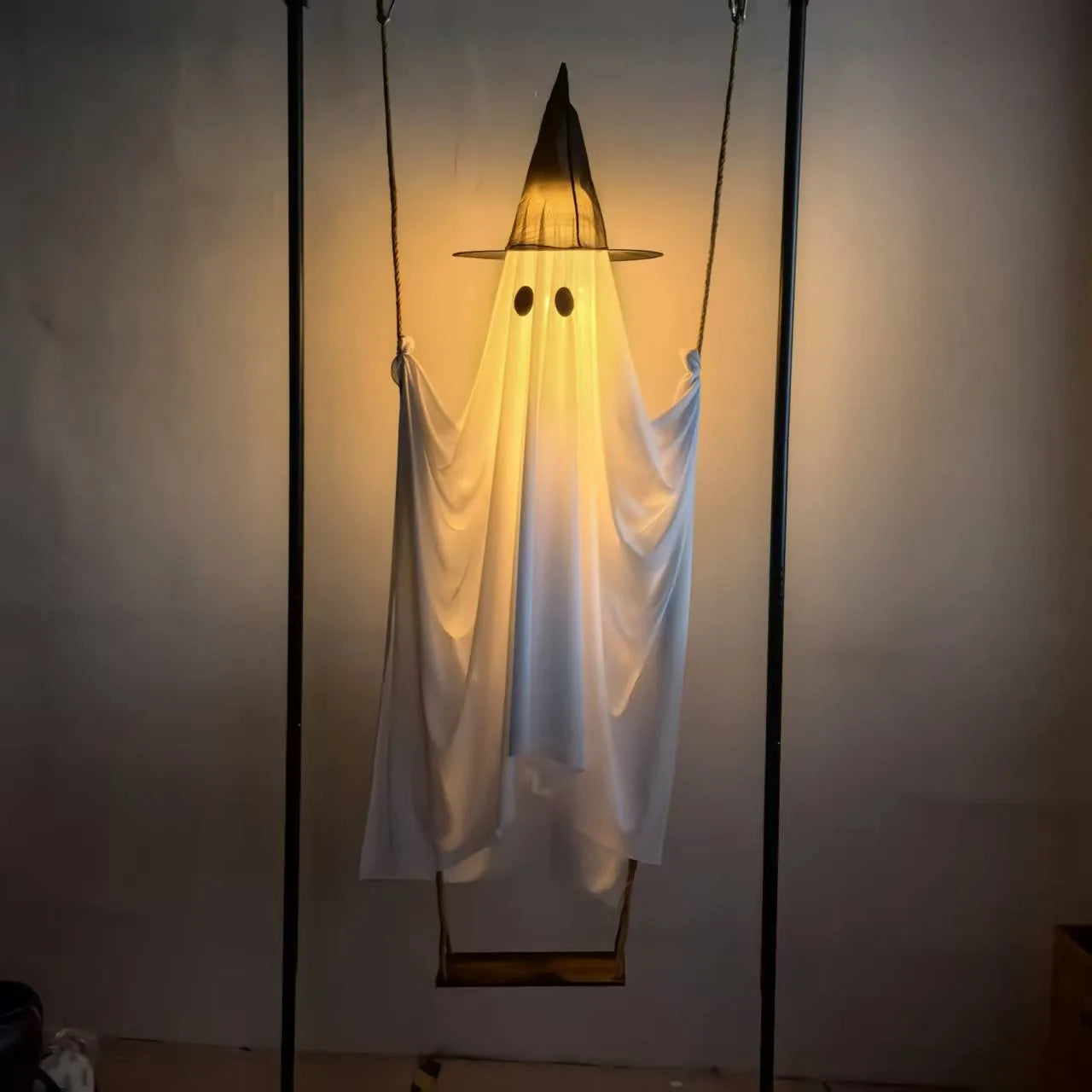 LED Swinging Ghost Halloween Decoration