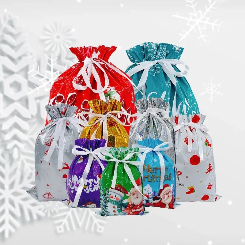 Christmas Drawstring Gift Bags – Set of 15 – product image 1