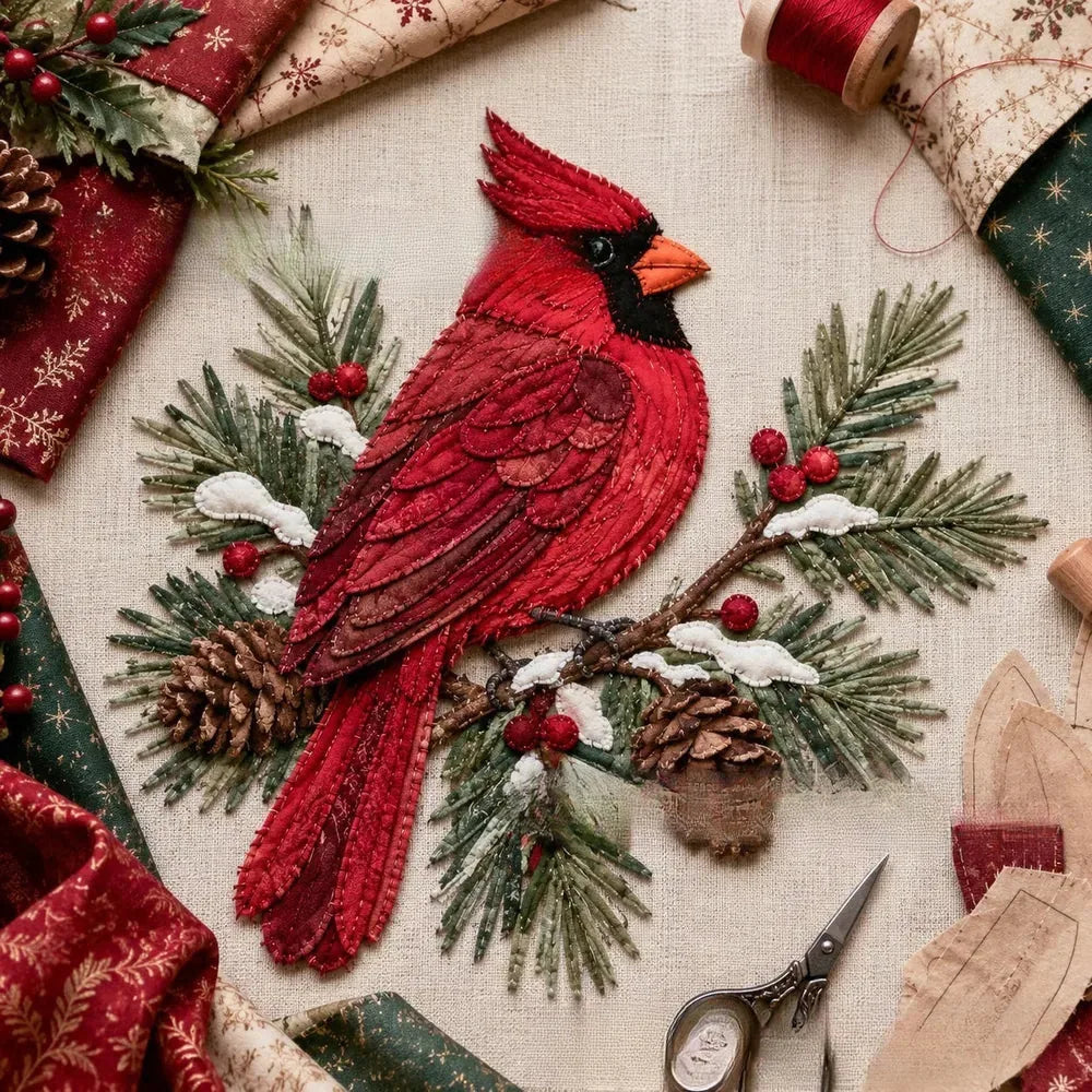 Christmas Patchwork Fabric Ornament Kit