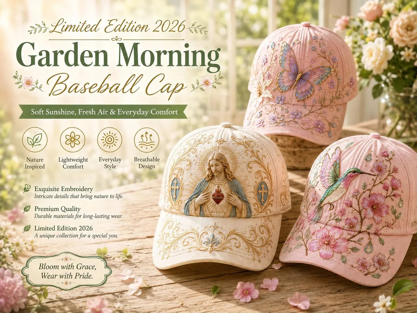🔥Last Day 50% OFF 🌸🌿 Garden Morning Cap