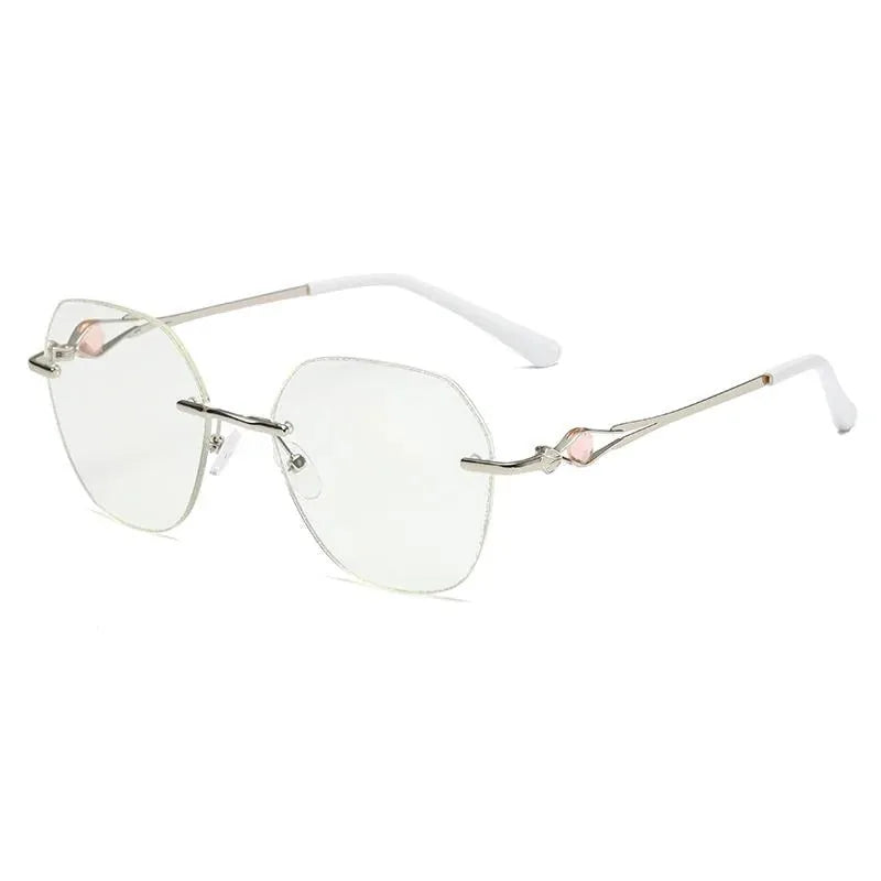 Diamond Rimless Anti-Blue Light Presbyopia Glasses