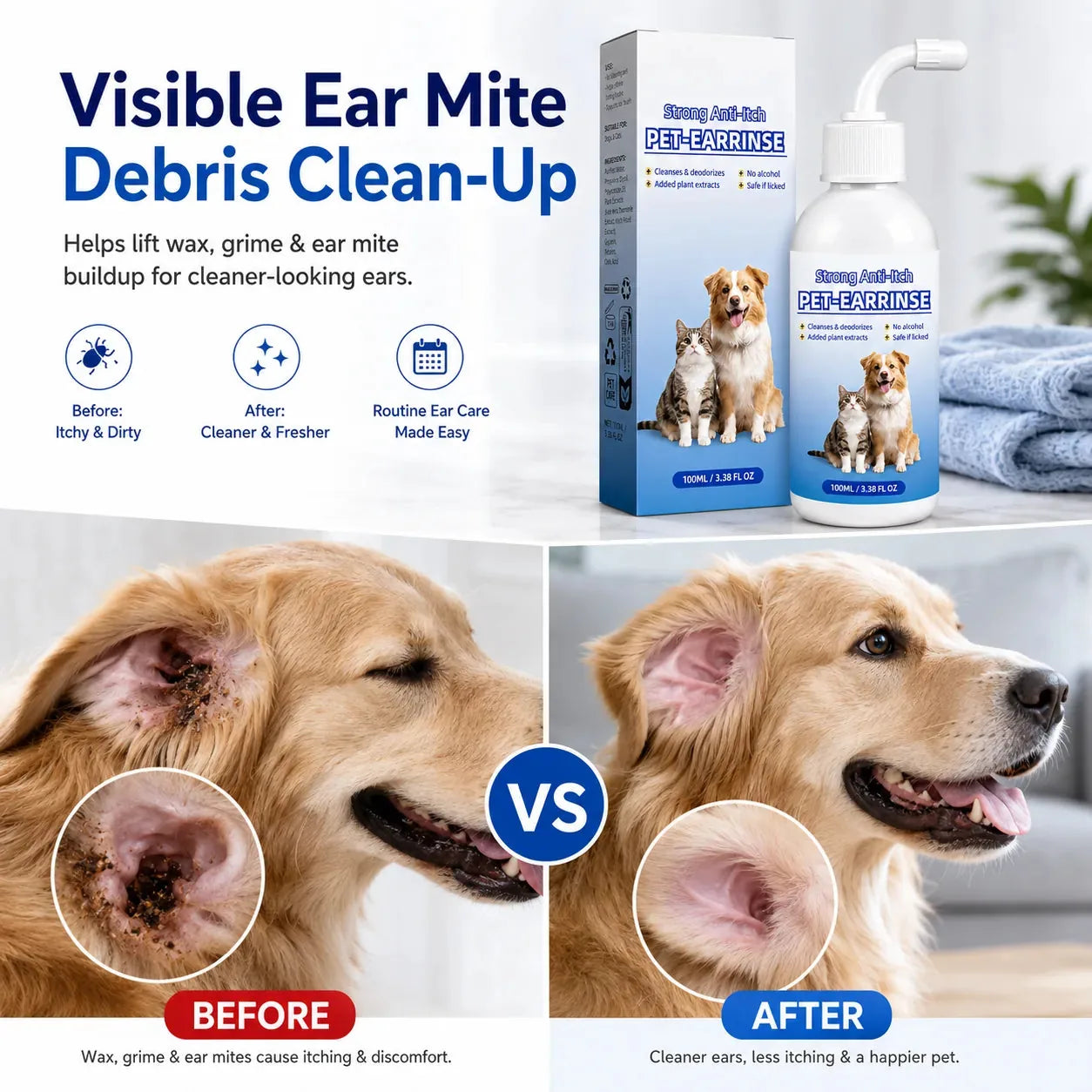 Gentle Pet Ear Cleansing Solution – 2 Pack - image 2