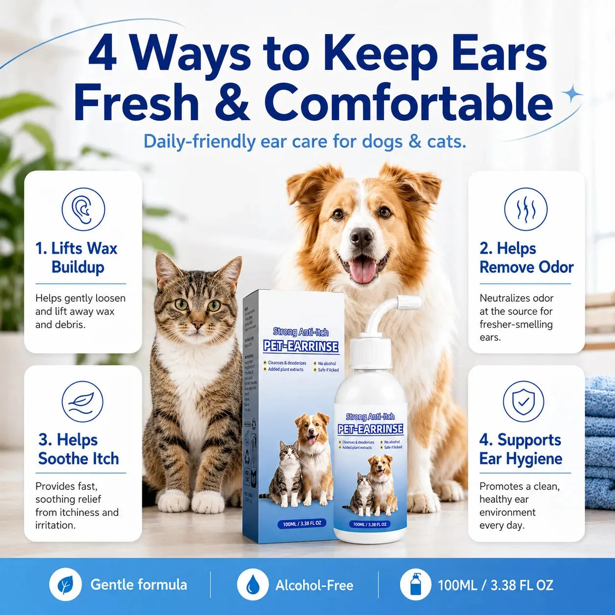 Gentle Pet Ear Cleansing Solution – 2 Pack - image 3