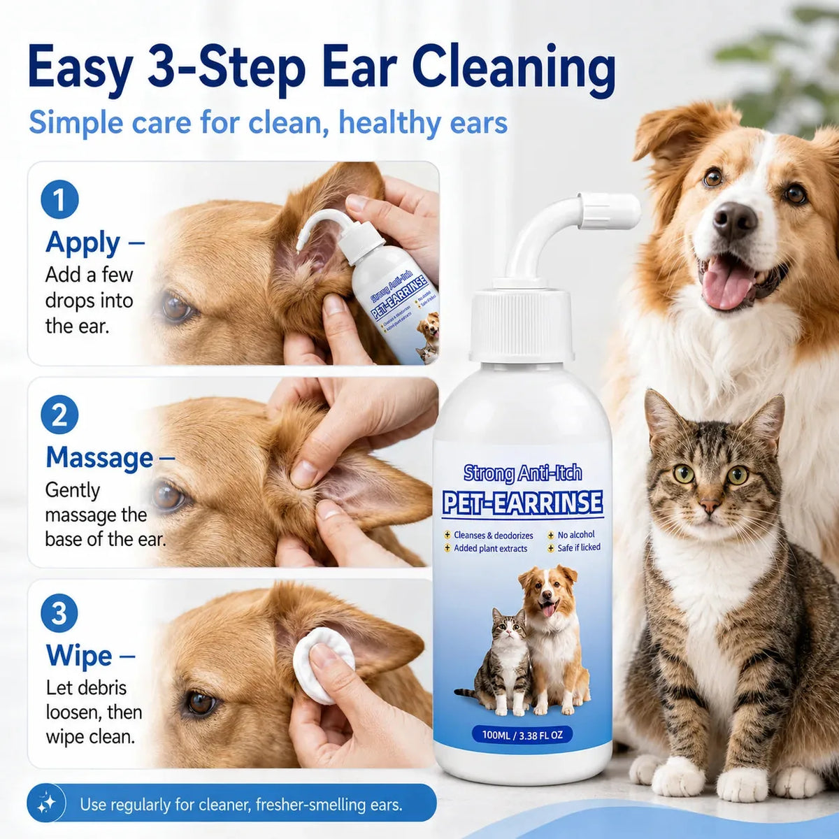 Gentle Pet Ear Cleansing Solution – 2 Pack - image 5