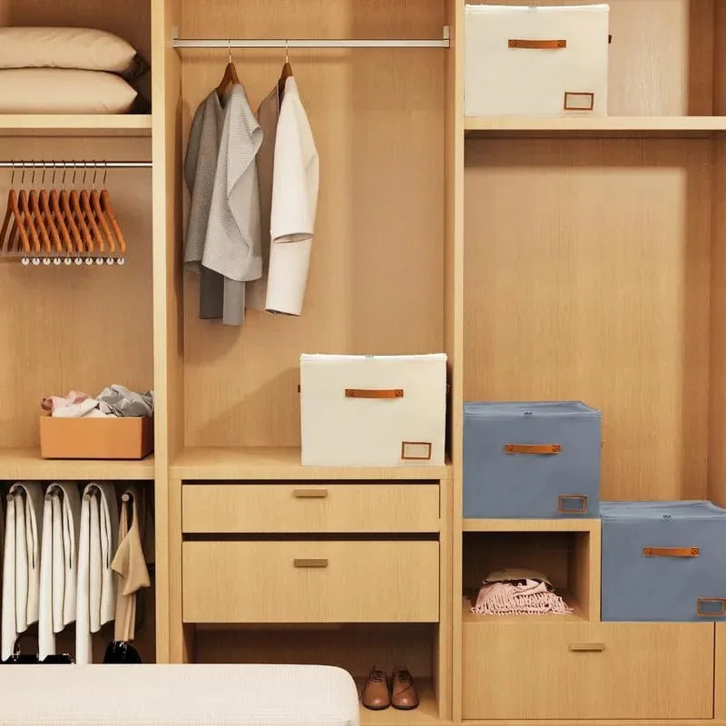 👟Space-Saving Fabric Shoe Storage Box with Clear Lid