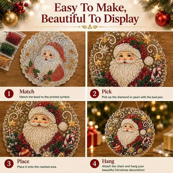 Christmas Pearl Diamond Art Hanging Ornament Kit - image 3