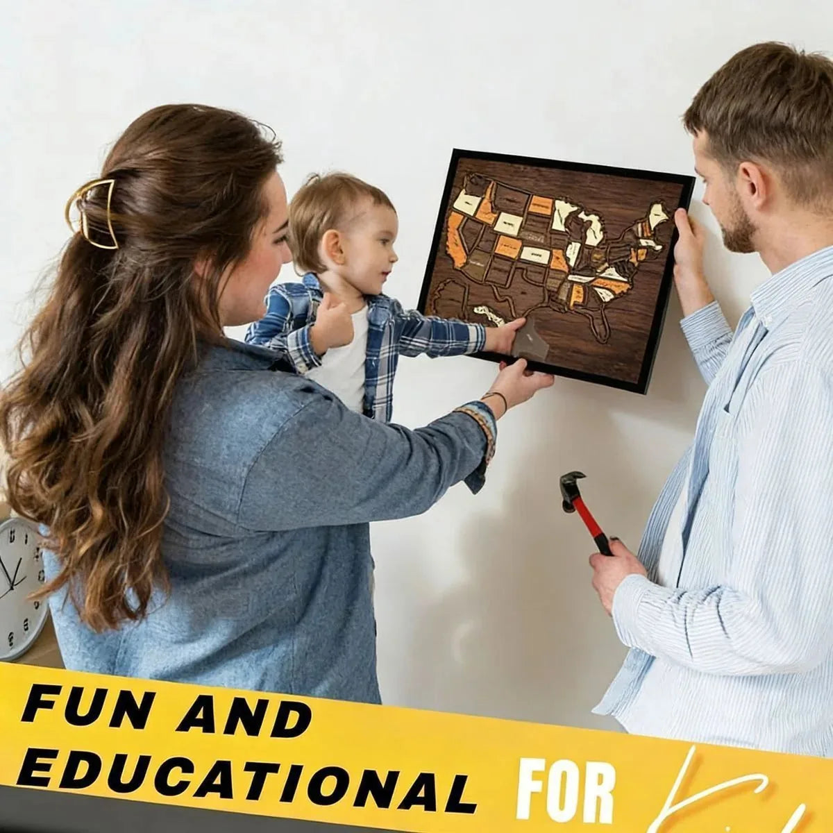 Wooden USA Travel Map Puzzle