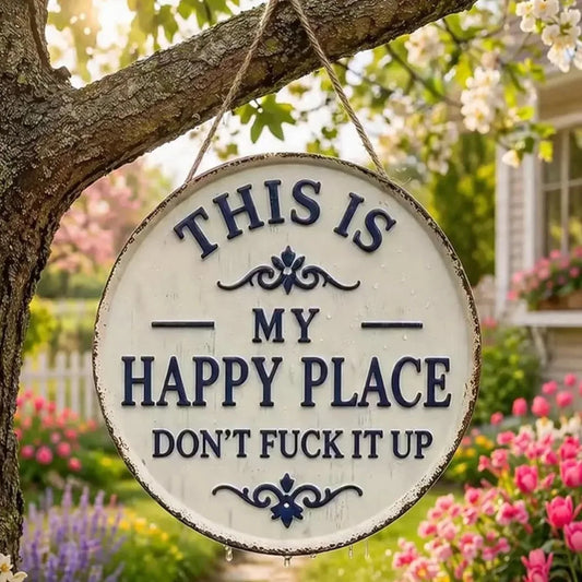 Funny Garden Metal Sign