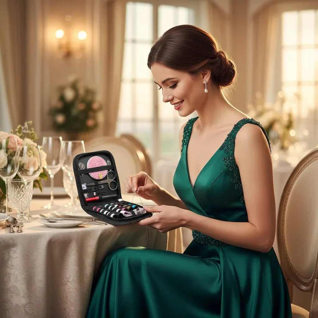 Portable Mini Travel Sewing Kit Black
