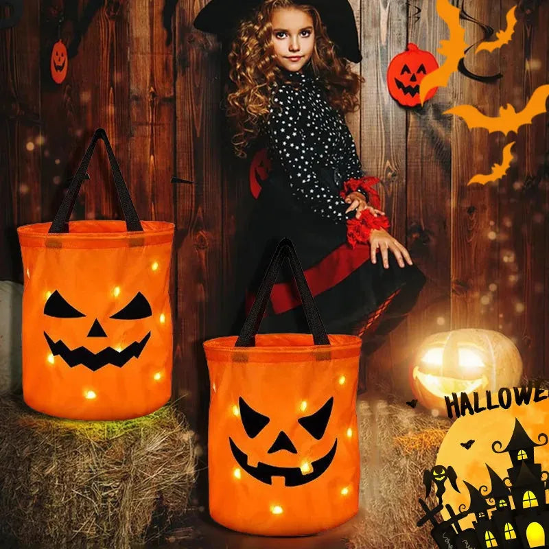 🎃 2026 Sale — Over 19,000 Sold!✨ Halloween Glowing Pumpkin Bag – LED Lights & Spacious Interior 🍬2 Pack