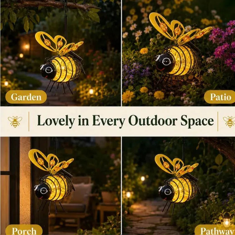 Solar Hanging Bee Garden Lights – 2 Pack - image 4