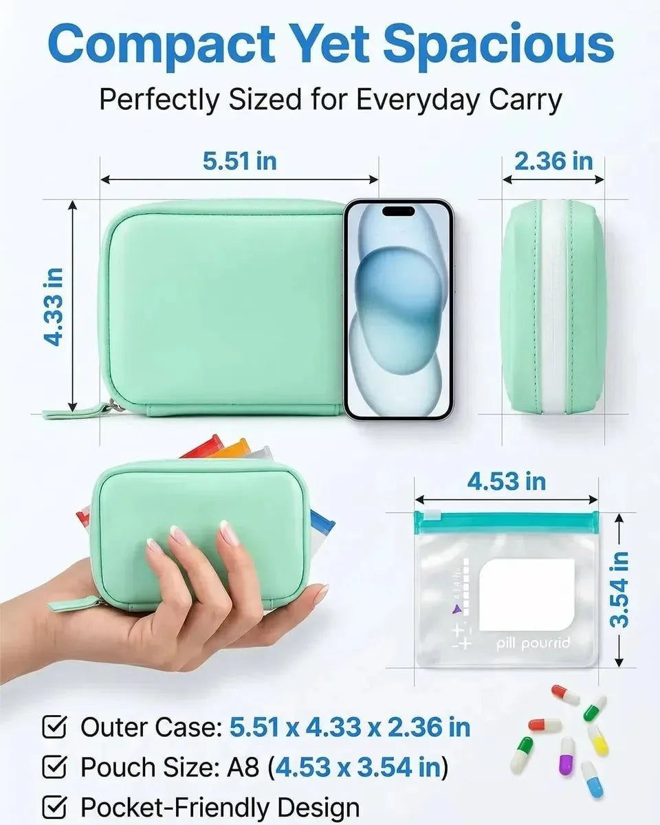 A8 14 Pages Waterproof Pill Box