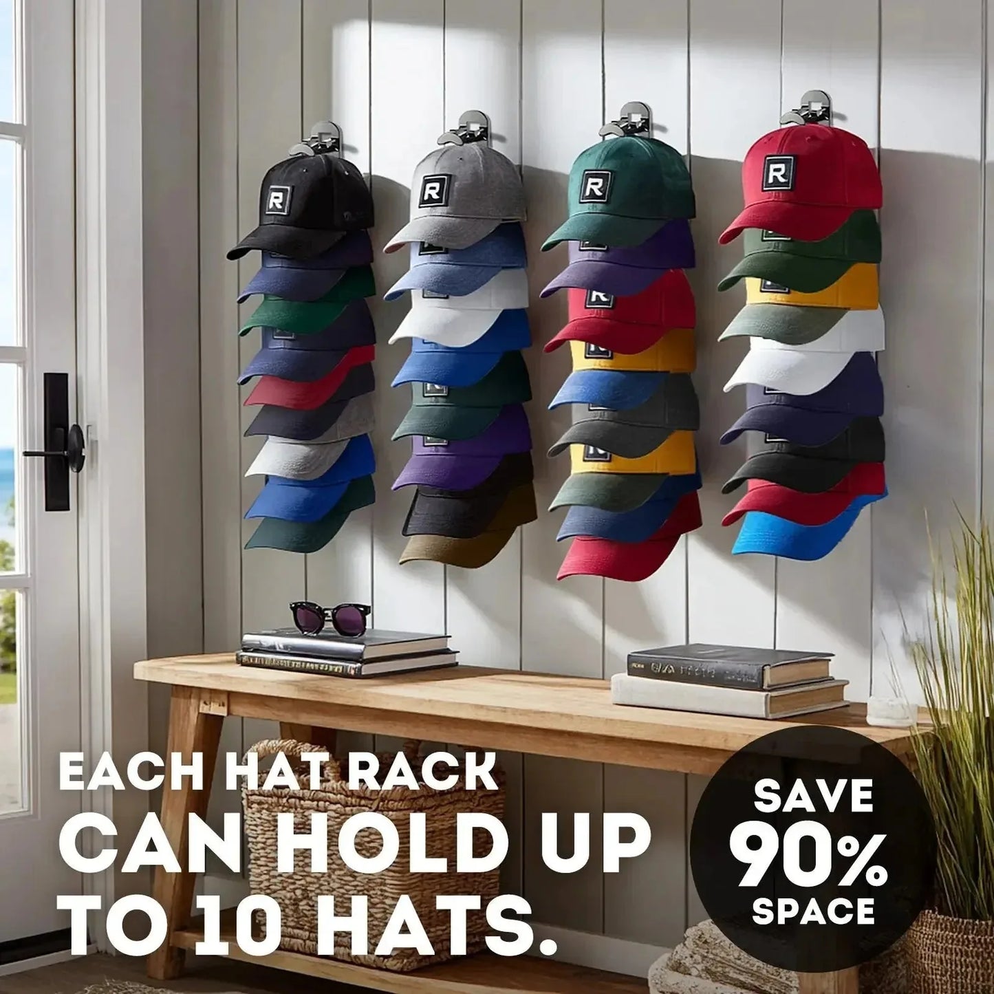 🎁Buy 1 Get 1 Free🎁Hat Hook for Wall 2 Pack Hat Organizer