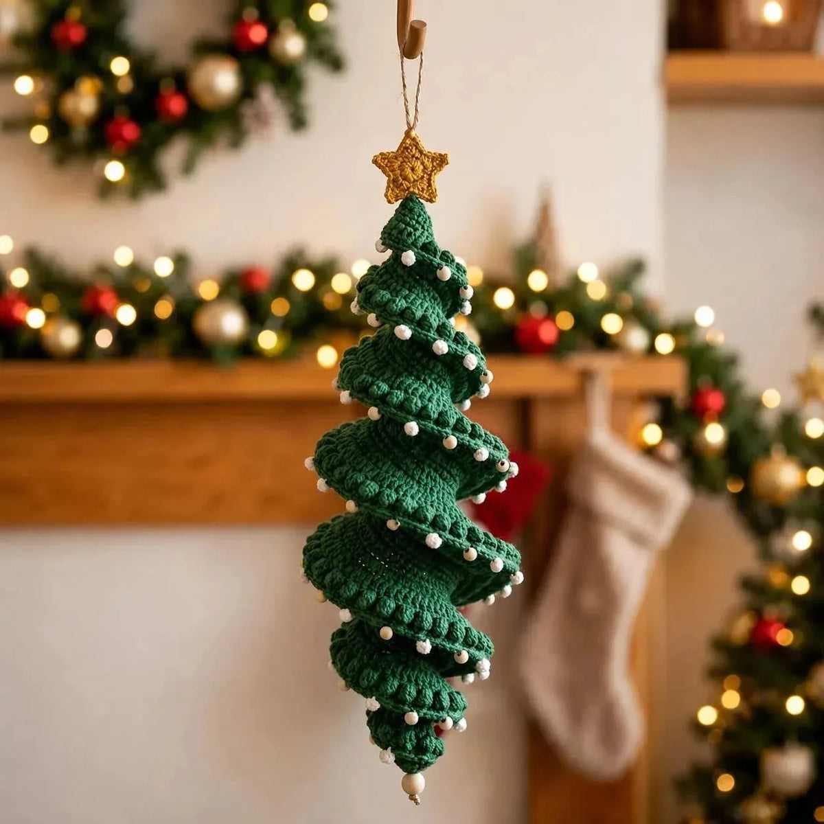Crochet Christmas Spiral Ornament DIY Kit