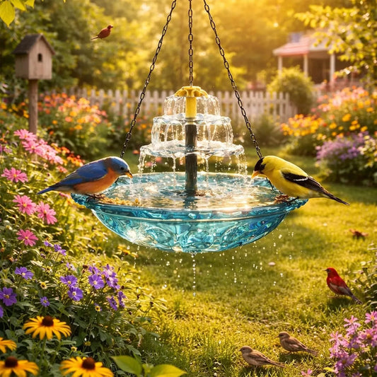 🐦Solar Cascade Hanging Bird Bath Fountain