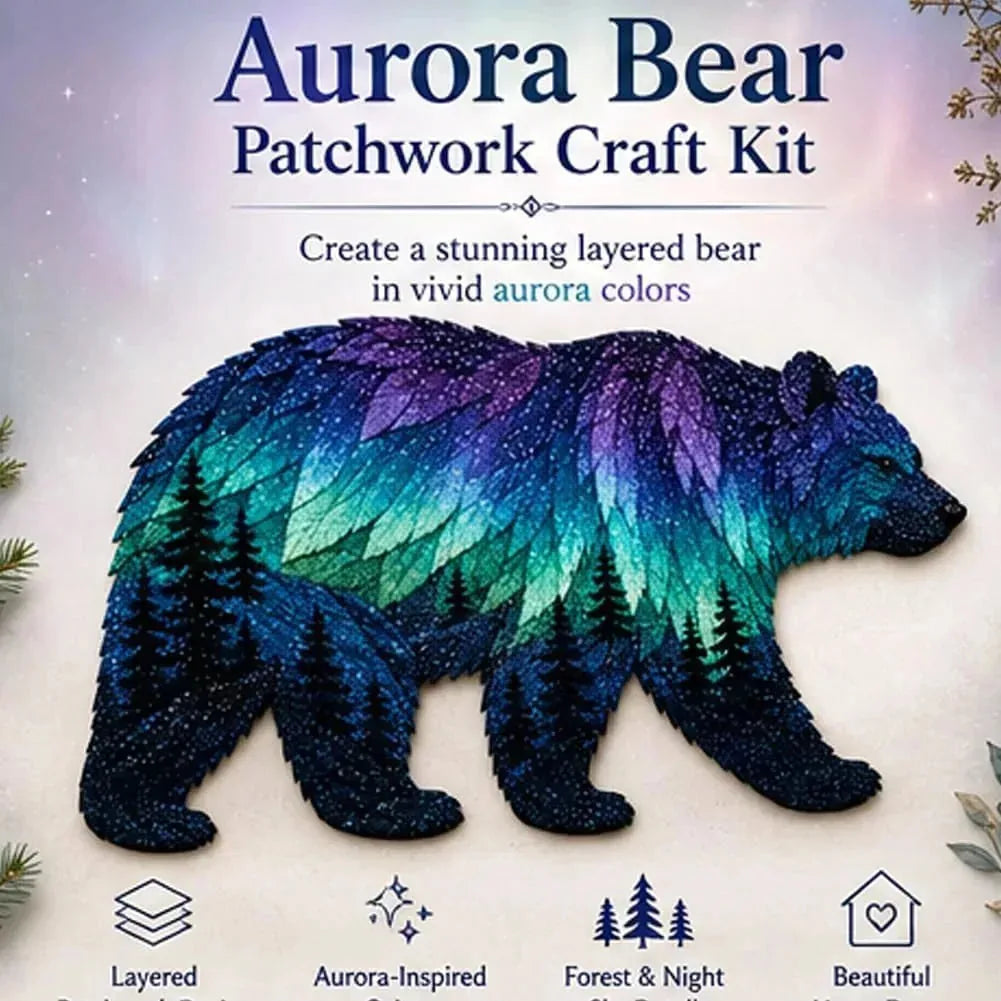 Northern Lights Wildlife Patchwork Art Kit