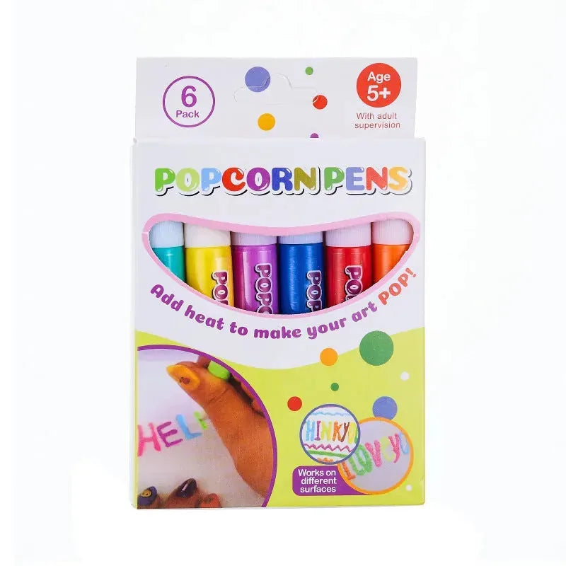 Magic Puffy Popcorn Drawing Pens – 12 Pack