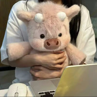 Pink Running Cow