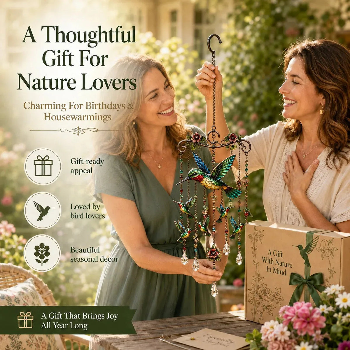 🐦🎐Graceful Hummingbird Wind Chime