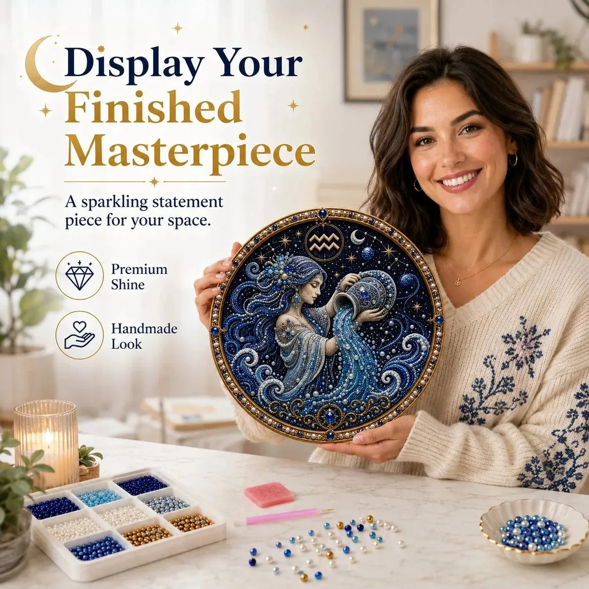 DIY Pearl Zodiac Wall Art Kit – product image 2