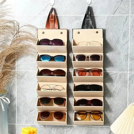 Sunglasses Organizer 6 Slots Travel Glasses Case