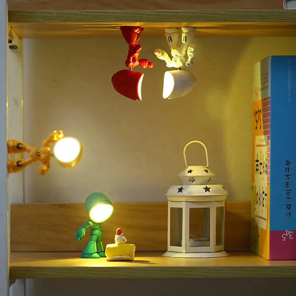 Magnetic Robot Mini Night Lights – 2 Pack