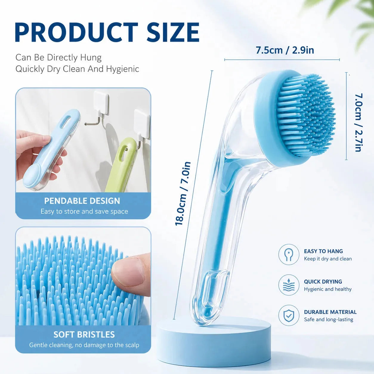 2-in-1 Pet Bath Brush & Shampoo Dispenser-2 PCS