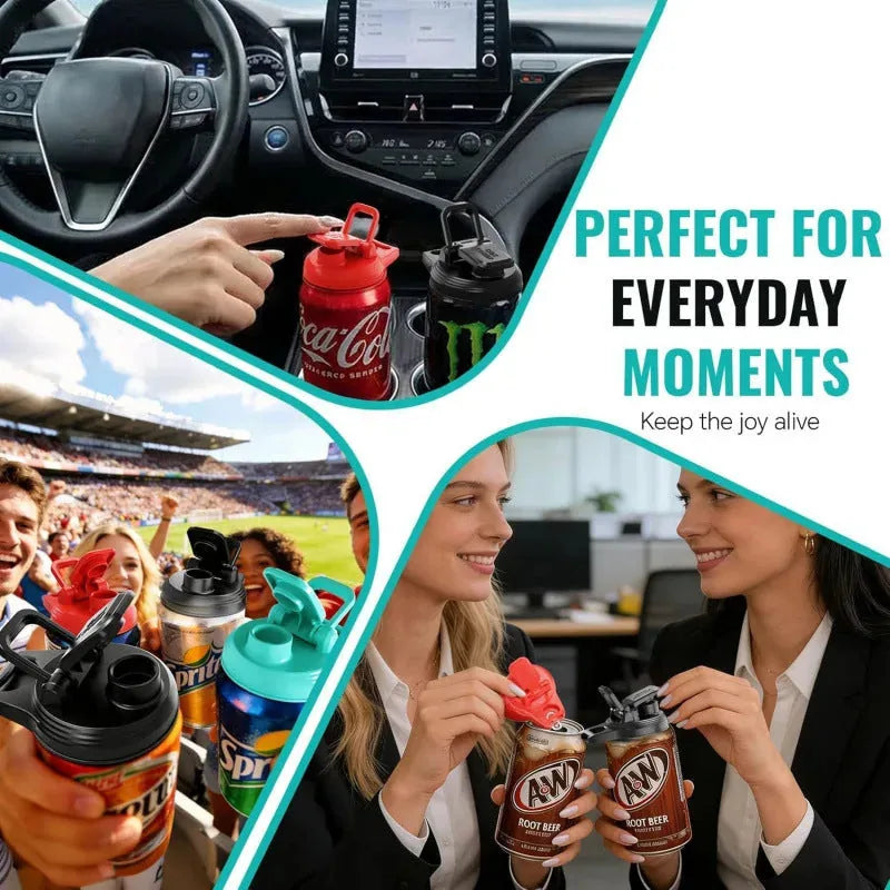 2-in-1 Soda Can Opener and Cover – 2 Pack