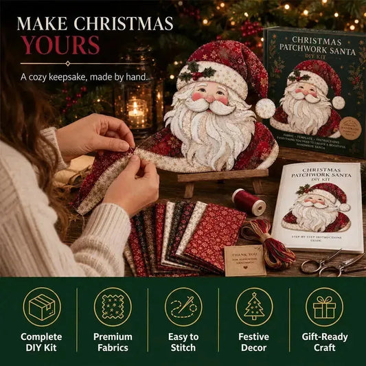 Christmas Patchwork Fabric Ornament Kit