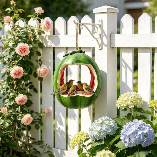 2-Fork Metal Hummingbird and Fruit Bird Feeder