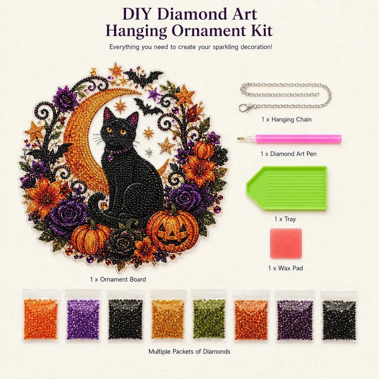 DIY Diamond Art Suncatcher Ornament Kit - image 3