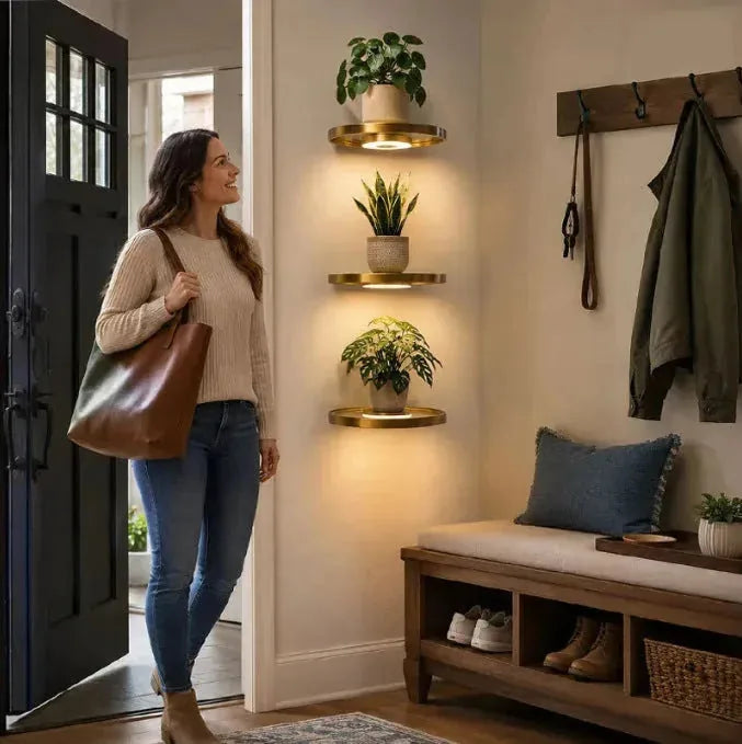 Wall-Mounted LED Floating Shelf