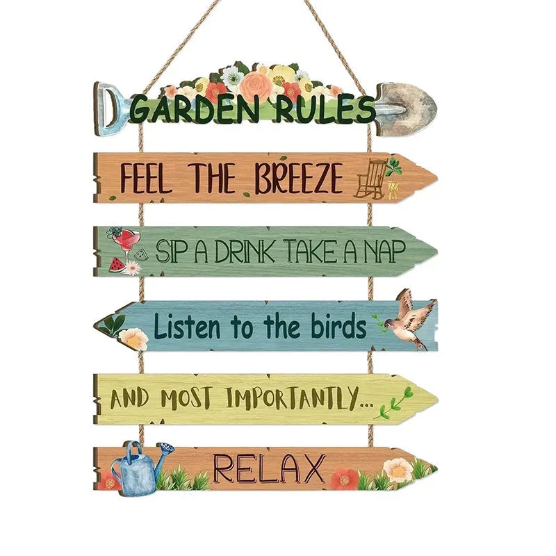 ⏳Limited-time 50% off⏰Rustic Wooden Garden Hanging Sign Wall Decor Plaque🏡🪧