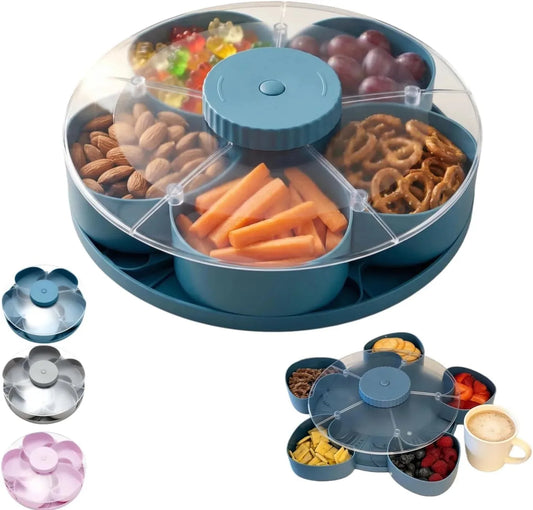 Divided Spin and Snack Serving Tray