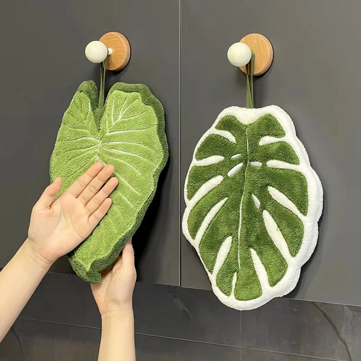 Botanical Leaf Microfiber Hand Towel 6 Pack