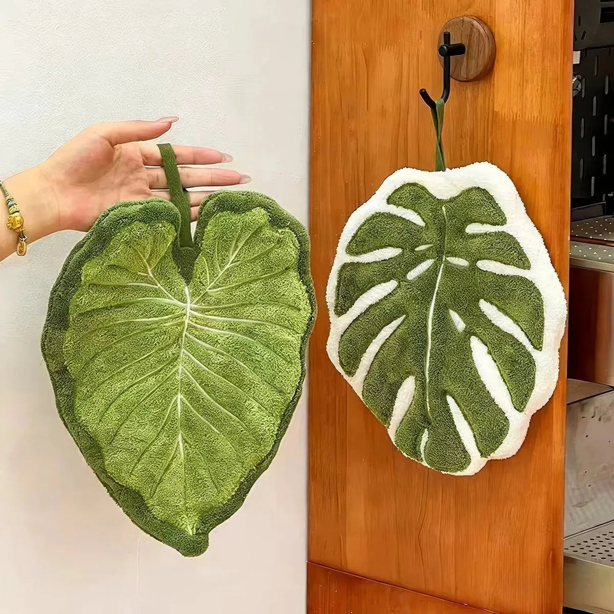 Botanical Leaf Microfiber Hand Towel 6 Pack